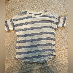 COPY - CJLA white and blue stripe T-shirt